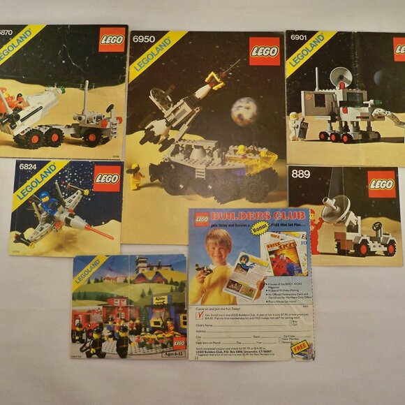Vintage LEGOLAND 6950, 6901, 6870, 889, 6824 *Assembly & Other Booklets - Picture 1 of 4